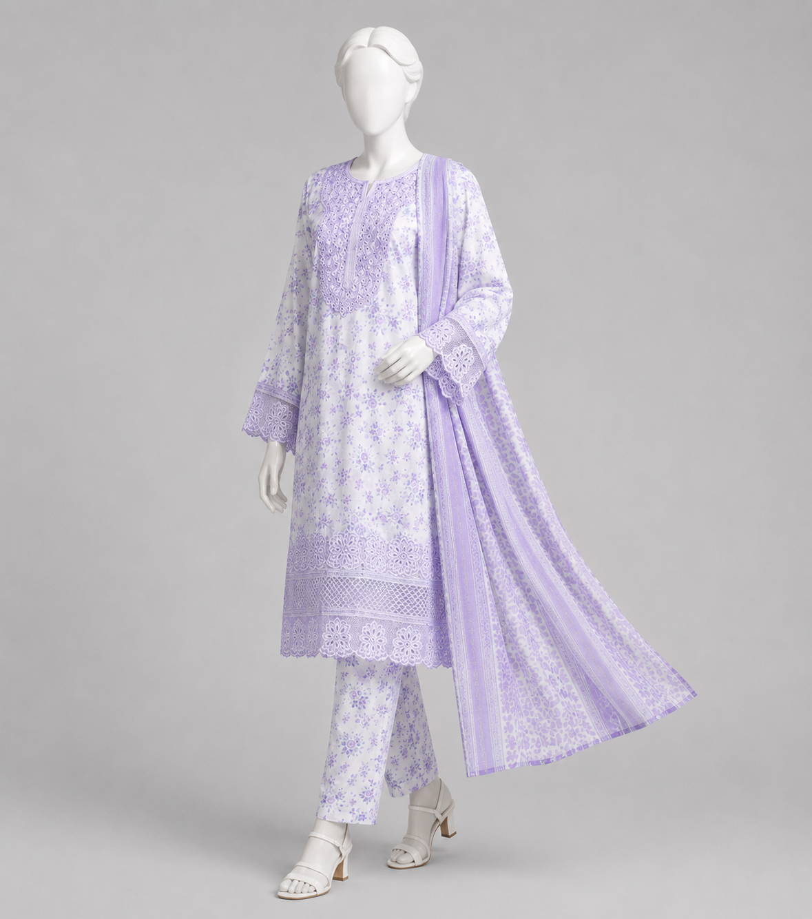 Embroidered 3 Piece Lawn Suit | Celeste Bloom by Kaswa